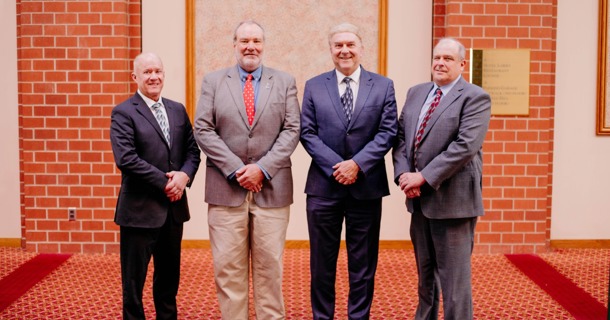 NSB FY25 Executive Committee: From left to right—Mike Tomes (Secretary), Mark Caspers (Chairman), Greg Anderson (Vice Chairman) and Blake Johnson (Treasurer).